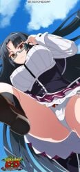 dark_hair glasses panties shinra_tsubaki tagme underwear unknown_artist viewed_from_below