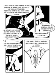 anthro canine comic cuckold dialogue duo female fox male mammal monochrome pussy ring spread_pussy spreading straight twolfe wedding_ring