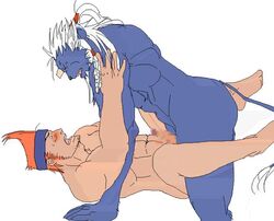 final_fantasy final_fantasy_x human interspecies kimahri male male_only multiple_males tagme wakka yaoi