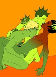 anole hulkling male male_only marvel multiple_males straight_hair tranetrax x-men xavin yaoi young_avengers