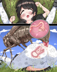 1girls ass blush broken_rape_victim carrot_caramel_batake censored clothed_sex clothing cross_section cum cum_in_pussy cum_in_uterus cum_inside defeated dubious_consent eyes_rolling_back fallopian_tubes female fly horsehair_worm insect insects interspecies leggings legwear long_hair male monster mosaic_censoring open_mouth ovaries parasite penetration pussy questionable_consent rape sex spread_legs tears torn_clothes uterus vaginal_penetration white_legwear womb x-ray zoophilia