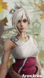 3d 3d_(artwork) arawaraw blender female female_only league_of_legends poster riven