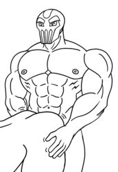 anal bara drawfag drawthread_request gay gay_sex helmet humplex male_focus male_only manful:_the_supervillain mask monochrome muscles muscular naked rahvagos sex supervillain uncolored