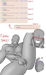 4chan 4chan_thread anon bara drawfag drawthread_request erection gay grey_skin male_focus male_only muscles muscular naked nude penis solo_male