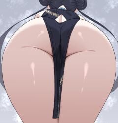 1girls ass ass_focus big_ass blue_archive china_dress female kisaki_(blue_archive) ryuseiart solo thighs