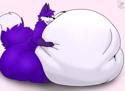 1boy 2d_(artwork) angle_view anthro ass belly belly_expansion big_ass big_belly big_butt black_sclera butt critters_(poppy_playtime) digital_drawing_(artwork) digital_media_(artwork) digital_painting_(artwork) fat fox foxylomar furry furry_male furry_only huge_ass huge_butt hyper_belly katsuo_(poppyplaytime) male massive_belly obese poppy_playtime poppy_playtime_(chapter_3) protect_critters_(poppyplaytime) sitting smiling_critters white_eyes