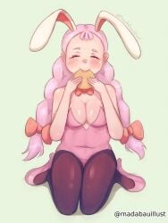 1girls 2d 2d_(artwork) 2d_artwork anime anime_character background belly_button black_legwear black_pantyhose black_stockings black_tights blush_face blush_lines blushing blushing_female blushing_lines bowtie braid braided_hair braided_twintails braids breasts bunny_costume bunny_ears bunnygirl bunnygirl_outfit bunnysuit calves cleavage closed_eyes digital digital_art digital_drawing digital_drawing_(artwork) digital_media digital_media_(artwork) drawing eating elbows european european_female european_girl fanart feet female female_focus female_only fingers flushed flushed_face footwear full_body green_background groin high_heels jasminka_antonenko knees large_breasts legs legwear leotard little_witch_academia long_hair madabauillust monotone_background navel one_color_background pantyhose pink-haired_female pink_bunnysuit pink_footwear pink_hair pink_hair_female pink_high_heels pink_leotard pink_shoes pink_topwear plain_background portrait red_bowtie russian russian_female russian_girl shoes shoulders sitting slightly_chubby slightly_chubby_female solid_color_background solo stockings studio_trigger teen_girl teenage_female teenage_girl teenager thick_thighs thighs tied_hair tights topwear twin_braids twintails twintails_(hairstyle) white_bunny_ears white_hairband witch young_female young_woman