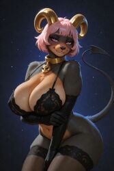 1girls ai_generated anthro_female bald black_fur canid curved_horns dog_girl female generation_2_pokemon hellhound horns houndoom necrotica_(scorpianpp) original_character pokemon pokemon_(species) red_eyes scorpianpp self_upload stable_diffusion