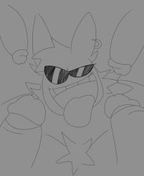 dick gengar male male_only multiple_penises penis spike_(warpy_cloak) sunglasses warpycloak_(artist)