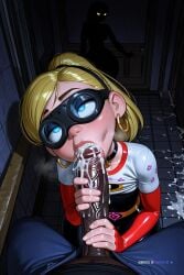 1girl 4k aged_down ahegao ai_assisted ai_generated all_the_way_to_the_base anthro_female beautiful_eyes beautiful_face big_ass black_male blond_hair blue_pants bratty breath bubble_butt cum_dump cum_in_mouth cum_overflow cum_splatter cum_string curvy dark dark_skinned_male deepthroat detailed_background detailed_eyes detailed_face dim_lighting excessive_cum excessive_saliva fellatio fingernails forced_oral furry_female glossy_lips glowing_eyes gushing_cum half_lidded_eyes head_tilt heavy_breathing high_quality highly_detailed highres hoop_earrings indoors interracial loads_of_cum night night_time perfect_anatomy perfect_body ponytail pov rape saliva saliva_on_penis superhero_costume the_incredibles violet violet_parr