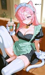 1boy 1girls ai_generated brawl_stars colette_(brawl_stars) starbucks