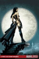 1girls 2009 ass big_ass black_hair black_lipstick boots corset female marvel official_art selene_gallio solo tagme_(artist) x-men