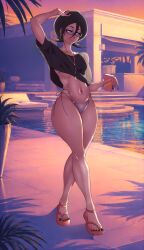 anime anime_character anime_girl black_hair bleach bleach:_the_thousand-year_blood_war feet female female_focus girly gta_vi_cover_girl kuchiki_rukia legs sexy sexy_body sexy_clothing sexy_female sexy_pose violet_eyes white_skin