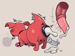 animal_genitalia animal_penis animal_vulva anus belly_nipples blush bodily_fluids bracelet butt canid canine canine_genitalia canine_vulva cum cum_inside cum_overflow cum_spill dalipuff dark_tongue darkened_anus darkened_genitalia darkened_nipples darkened_vulva digital_media_(artwork) disembodied_penis english_text female female_feral feral fur generation_2_pokemon genital_fluids genitals granbull jewelry leaking_cum mammal medial_ring nintendo onomatopoeia penis pokemon pokemon_(species) presenting presenting_hindquarters presenting_vulva raised_tail red_body red_fur solo solo_focus sound_effects spiked_bracelet spikes sweat tail tail_anus text thick_tail vulva
