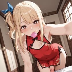 1:1 1:1_aspect_ratio ai_generated anime anime_style big_ass big_dick big_penis blonde_hair crossdressing fairy_tail femboy flat_chest flat_chested gay genderswap genderswap_(ftm) lips lucy_heartfilia male male_only otoko_no_ko otokonoko penis sissy tomgirl trap twink uncensored veiny_penis yaoi