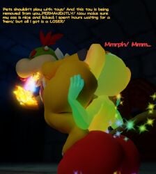 2boys 3d 3d_(artwork) ass bib big_ass big_butt bowser_jr. breathing_fire burning butt doommusk facesitting fire gay hand_on_ass hand_on_butt hi_res invisible invisible_male koopa lire_(doommusk) male male/male mario_(series) mario_bros mask monkey nintendo oc open_mouth primate red_hair rimming rimming_male star super_mario_bros. super_mario_galaxy super_mario_sunshine text thick_body thick_thighs turtle wide_hips yellow_body