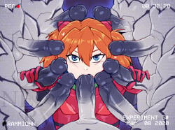 1girls 9boys asuka_langley_sohryu blowbang blowjob blue_eyes camera_pov cock_on_face double_handjob evangelion monster monster_cock on_knees pale-skinned_female pov_eye_contact rammionn redhead surrounded_by_penises twintails