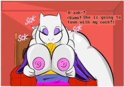 1girls anthro blow_tit_fuck blowjob edit edited english_text frisk frisky_(under(her)tail) human_on_humanoid humanoid interspecies large_breasts larger_female milf oral paizuri paizuri_fellatio size_difference small_but_hung smaller_male text the_will thewill toriel tutori_(under(her)tail) under(her)tail undertale