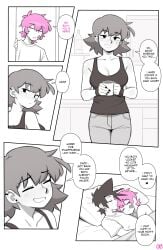 comic flashback fully_clothed jacob_(dross) pink_hair roxanne_(dross) sleeping tagme taylor_(dross)
