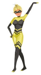 1girl blonde blue_eyes chloe_bourgeois latex latex_clothing miraculous_ladybug smile sosnikom