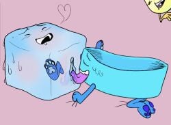 battle_for_dream_island battle_for_dream_island_again bfb bfdi bfdia bracelety_(bfdi) cunnilingus ice_cube_(bfdi) licking_pussy object_shows pussy pussy_juice tounge translucent_body