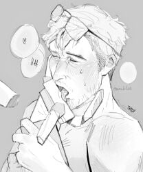 french_kiss glasses_askew glasses_on_head licking making_out no_penetration open_mouth_kiss project_hail_mary robot robot_arm robotic robotic_arm robotics ryland_grace saliva_string sweatdrop