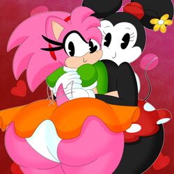 2021 2girls 3barts amy_rose anthro ass big_ass big_breasts big_butt big_ears black_body black_fur black_nose bottom_heavy bow bracelets breasts bubble_ass bubble_butt classic_amy_rose crossover cute disney dress erinaceinae erinaceinae_humanoid eyelashes fat_ass fat_butt female females females_only flower gloves green_eyes hat hedgehog hedgehog_humanoid huge_ass huge_butt large_ass large_breasts large_butt looking_at_viewer looking_back minnie_mouse mouse mouse_humanoid pac-man_eyes panties pink_body pink_spines rodent rodent_humanoid seductive seductive_smile sega skirt sonic_(series) sonic_cd sonic_the_hedgehog_(series) tagme tail_wagging thick_ass thick_thighs thin_tail wagging_tail wide_hips