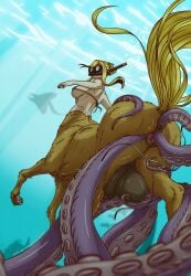 2026 absurd_res anal anal_penetration big_breasts big_teats bikini blonde_hair breasts breasts_and_teats brown_body brown_fur bubble butt centaur centorea's_mother_(monster_musume) clitoris clothing diving_mask equid equid_taur european_mythology female fur genitals greek_mythology hair hi_res hooves huge_breasts humanoid_taur looking_back mammal mammal_taur mask monster_girl_(genre) monster_musume mythology penetration solo spread_vulva spreading swimwear taur teats tentacle_penetration tentacles two-piece_swimsuit udders underwater vaginal vaginal_penetration vulva water zuckergelee