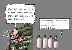 cum cum_in_mouth female_soldier gogocherry irrumatio sex_slave