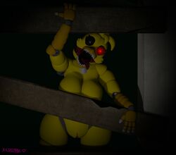 3d female five_nights_at_freddy's five_nights_at_freddy's_4 kemmanen naked nightmare_chica_(fnaf) solo