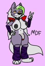 anthro ass big_breasts big_butt breasts bulge canid canine canis five_nights_at_freddy's five_nights_at_freddy's:_security_breach futa_only futanari gynomorph herm intersex looking_at_viewer machine mammal mattydracofoxo nipple_piercing nipples penis piercing robot roxanne_wolf_(fnaf) scottgames solo video_games wolf