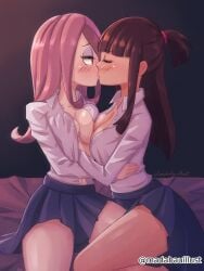 2d 2d_(artwork) 2d_artwork 2girls anime anime_character asian asian_female asian_girl asymmetrical_bangs atsuko_kagari blue_skirt blunt_bangs blush_face blush_lines blushing blushing_at_another blushing_at_partner blushing_female blushing_lines boob_grab breast_grab breast_press breast_press_on_chest breast_squeeze breasts breasts_press breasts_pressed_against_another breasts_pressed_against_partner breasts_pressed_together brown-haired_female brown_hair busty busty_female busty_girl busty_teen busty_teenager caressing_breasts cleavage closed_eyes collarbone digital digital_art digital_drawing digital_drawing_(artwork) digital_media digital_media_(artwork) drawing duo eyebrows_visible_through_hair eyeliner fanart female female/female female_focus female_kissing_female female_on_female female_only female_with_female fingers flushed flushed_face fondling fondling_breasts grabbing_breast grabbing_breasts grabbing_tits grope groping groping_breast groping_breasts groping_chest hair_covering_eye hair_over_eye hair_over_one_eye homosexual homosexual_female japanese japanese_female japanese_girl kiss kissing large_breasts large_breasts_lesbian lean_figure lesbian lesbian_focus lesbian_kiss lesbian_only lesbian_pleasure lesbians lesbians_naked little_witch_academia long_hair madabauillust medium_breasts multiple_females multiple_girls mutual_yuri naked_shirt narrow_waist open_clothes open_clothing open_shirt open_topwear parted_bangs pink-eyed_female pink_eyes ponytail portrait pressing_breast_on_partner pressing_breasts pressing_breasts_together profile purple-haired_female purple_hair red-eyed_female red_eyes school_girl school_girls schoolgirl shirt short_ponytail shoulders sidelocks sitting skirt slender_body slender_waist slim_female slim_waist south_asian south_asian_female squeezing_breast squeezing_breasts studio_trigger sucy_manbavaran teen_girl teenage_female teenage_girl teenage_tits teenager thick_thighs thighs tied_hair touching_breast touching_breasts unbuttoned unbuttoned_shirt upper_body white_pupils white_shirt white_topwear wide_hips witch young_female young_woman yuri yuri_kiss