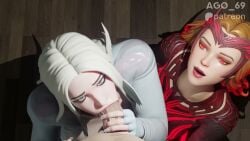 big_penis blowjob deepthroat emma_frost fortnite scarlet_witch tagme video