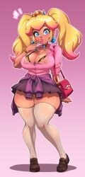 1girls big_ass big_breasts breasts curvaceous curvy curvy_figure digital_media_(artwork) female gyaru hips hourglass_figure huge_ass huge_breasts large_ass large_breasts legs light-skinned_female light_skin mario mario_(series) mario_bros mature mature_female nintendo princess_peach slim_waist thick thick_hips thick_legs thick_thighs thighs voluptuous waist wide_hips