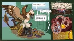 accipitriform anatomically_correct anatomically_correct_genitalia animal_genitalia anthro asphyxiation avali avian bird bodily_fluids choking cloaca cloaca_ejaculation cloaca_juice cloacal cloacal_kiss cum cum_in_cloaca cum_inside digital_media_(artwork) dominant dominant_female duo ejaculation female feral forced genital_fluids genitals hi_res impregnation internal khaami_(mustard) larger_dom male male/female mustard_(welcometothevoid) osprey oviduct ovum pixel_(artwork) sex size_difference sperm_cell submissive submissive_male yolk