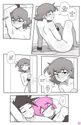 1girls 2boys after_sex choker comic dross ear_piercing jacob_(dross) naked pink_hair roxanne_(dross) sniffing sweat sweating tagme taylor_(dross) wristband wristwear