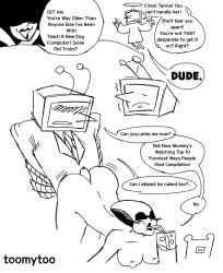 1boy 1girls clothed deltarune deltarune_chapter_2 deltarune_chapter_3 erection erection_under_clothes naked queen_(deltarune) tenna_(deltarune) tied_up toomytoo