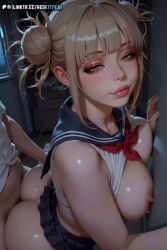 ai_generated ass ass_focus ass_grab blode_hair blonde_hair boku_no_hero_academia evil_grin evil_smile himiko_toga my_hero_academia oral penetration redkitty sexy tagme video