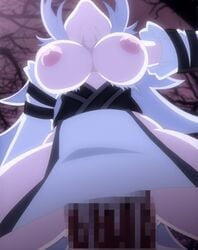 big_breasts breasts censored clothing female forest hyakkiya_tantei_jimusho_hyakkiya_hikari_no_youkai_jikenbo karada_de_kaiketsu_hyakkiya_tantei_jimusho long_hair monster nipples rape screencap sex tagme third-party_edit vaginal_penetration white_hair