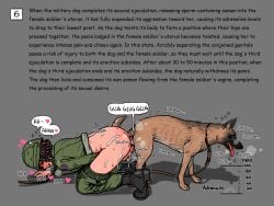 beastiality canine cum cum_inside dog female_soldier gogocherry womb_penetration zoophilia