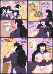 1boy 4girls black_hair black_hair_female blake_belladonna blowjob cat_ears crossover long_hair long_hair_female monster monster_boy monster_cock penetration pumpkin pumpkin_head purple_eyes raven_branwen red_eyes ringu rwby sadako_yamamura sex yang_xiao_long yellow_eyes zronku