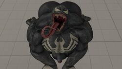 16:9 1boy 2021 3d ass begging bent_over big_ass big_butt black_body flaccid genitals humanoid long_tongue male male_only marvel marvel_comics muscular open_mouth penis rayhuma sharp_teeth solo spider-man_(series) symbiote teeth tongue venom venom_(marvel) widescreen