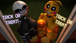 3d black_body c4d_max five_nights_at_freddy's freddy_fazbear's_pizzeria_simulator huge_toy_chica looking_at_viewer lovetaste_chica marionette_(fnaf) nipple_piercing puppet_(fnaf) rule_63 security_puppet_(fnaf) smile toy_chica_(fnaf) toy_chica_(love_taste) yellow_body