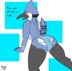 mordecai (regular show) from cartoon network by mono-fur
