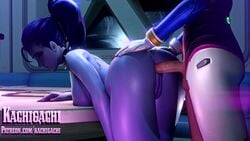 1futa 1girls 3d anal anal_penetration anal_sex animated ass balls bent_over clothed clothed_sex clothing crotchless d.va dark-skinned_futanari dickgirl erection exposed_ass exposed_breasts exposed_nipples exposed_pussy female female_focus femsub from_behind futa_on_female futadom futanari highres human humanoid intersex kachigachi light-skinned_futanari light_skin mostly_clothed no_sound nude overwatch pale_skin partially_clothed penis penis_out pussy sex solo_focus standing tight_anal tight_anus video widowmaker