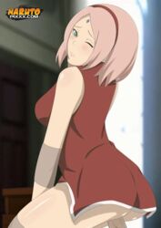 anal ass blush buddyyt looking_back naruto naruto:_the_last naruto_(series) naruto_shippuden pink_hair sakura_haruno