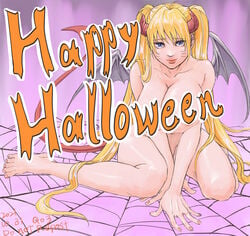 1girls alternate_version_available areolae barefoot bat_wings big_breasts blonde_hair blue_eyes busty completely_naked completely_nude completely_nude_female devil_tail english_text erect_nipples fake_horns fake_tail fake_wings feet female female_only foot_fetish gender_transformation genderswap_(mtf) go3 halloween halloween_costume kneeling large_areolae large_breasts legs light-skinned_female light_skin lipstick long_hair looking_at_viewer nail_polish naked naruko naruto naruto_(classic) naruto_(series) naruto_shippuden nipples nude nude_female on_knees painted_nails painted_toenails pink_lips pink_lipstick pink_nail_polish pink_nails pink_nipples pink_toenails pinup rule_63 sexy_no_jutsu shounen_jump solo succubus text thighs tied_hair toes twintails uzumaki_naruto voluptuous whisker_markings whiskers wings yellow_hair