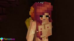 1boy 1girls 3d anal animated breasts cubic_breasts elle_(hypixel_skyblock) female fervorous hypixel hypixel_skyblock minecraft nipples nude orange_eyes red_hair self_upload sex sound straight tagme video watermark