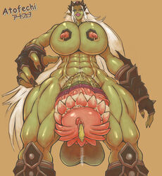 1futa abs alternate areolae armor armored_boots atofechi balls big_lips breasts bumpy_penis cist dark-skinned_futanari dirty_penis erect_nipples erect_penis erection filthy flared_penis futa_only futanari gloves green_skin huge_breasts huge_cock humanoid humanoid_penis intersex lipstick long_hair looking_at_viewer low-angle_view messy multicolored_foreskin muscles muscular muscular_futanari nipple_piercing nipples nude oral orc original original_character penis pink_nipples pov pubic_hair queen qwerty808 retracted_foreskin smegma solo standing std taker_pov testicles the_terrible_orc_queen white_hair