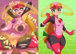 1girls armpit_hair ass_expansion bimbo bimbofication breast_expansion breasts fat_belly fat_mons female huge_ass huge_breasts identity_death mega_man mega_man_battle_network roll.exe san1111 thick_thighs transformation transformation_sequence wide_hips